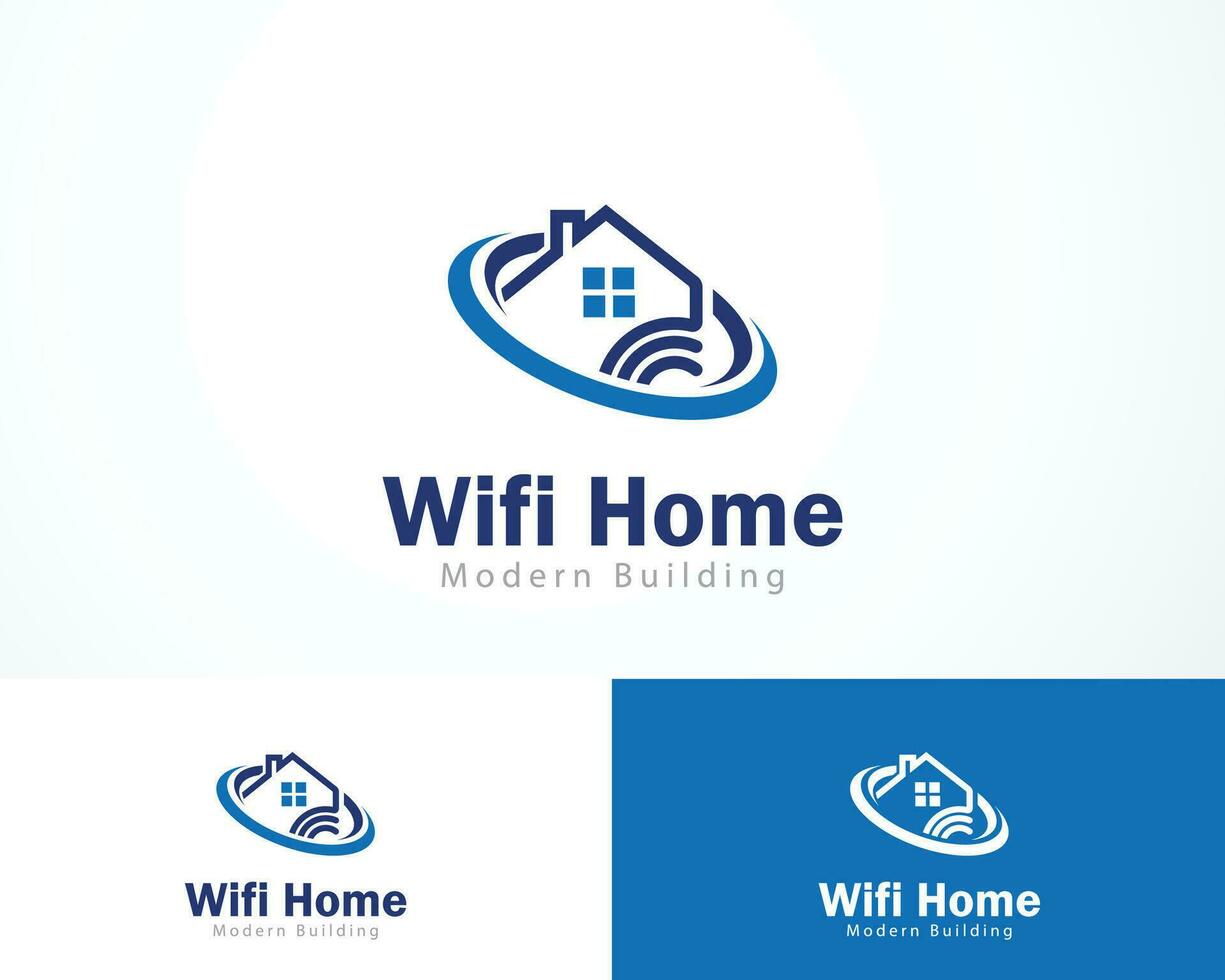 home logo creative connect network modern building technology smart design concept vector