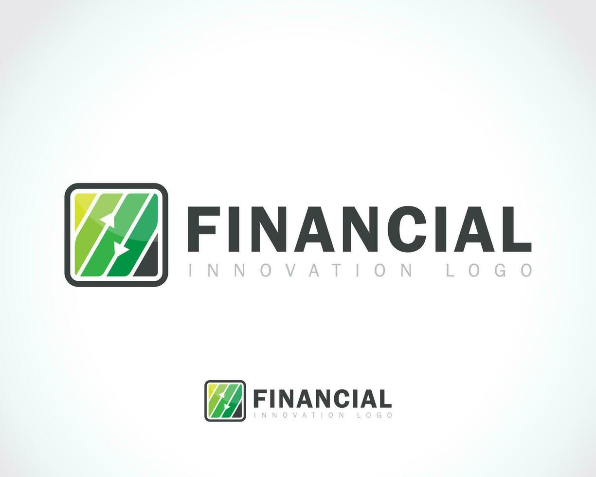 financial logo creative arrow sign symbol emblem market business design vector