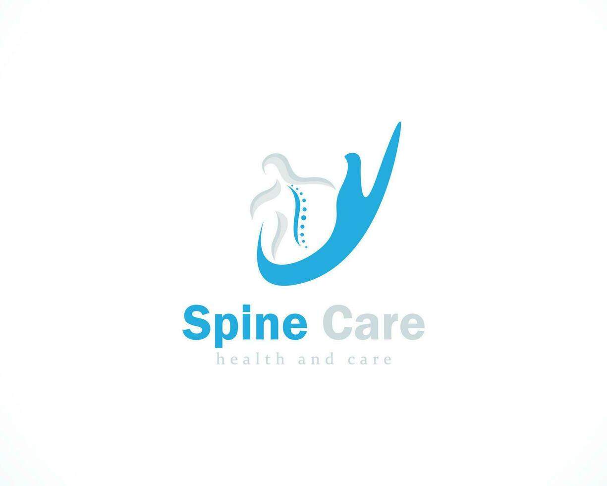 spine care logo creative hand and people design concept health care vector