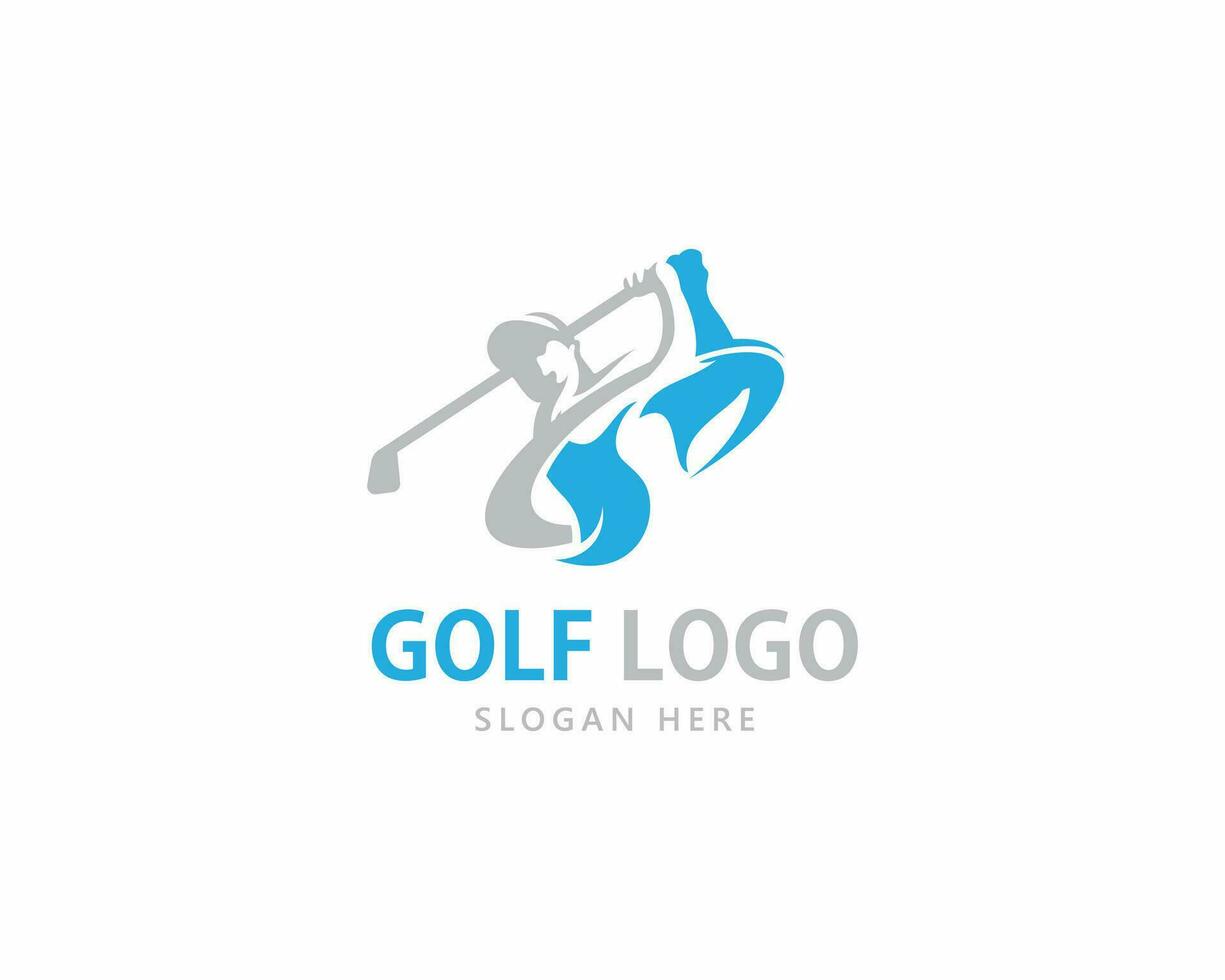 golf logo creativo deporte pasatiempo equipo humano atlético circulo equipo vector