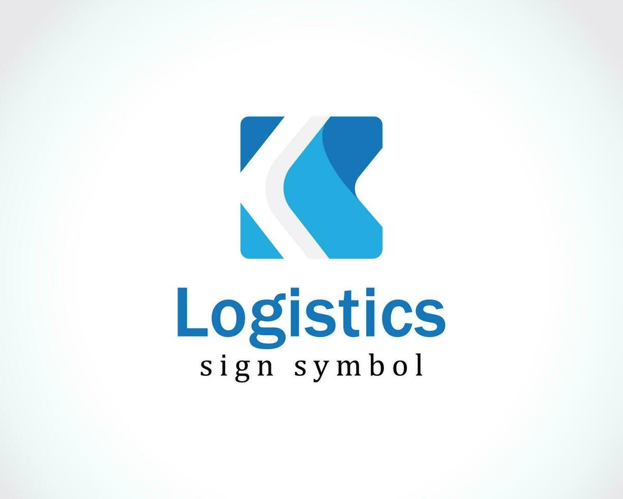logistics logo creative business sign symbol arrow k logo sign symbol abstract vector