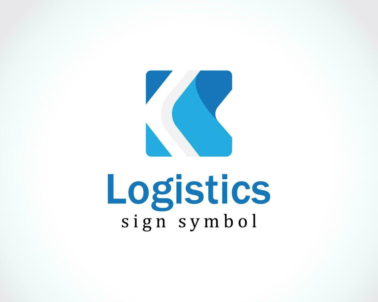 logística logo creativo negocio firmar símbolo flecha k logo firmar símbolo resumen vector