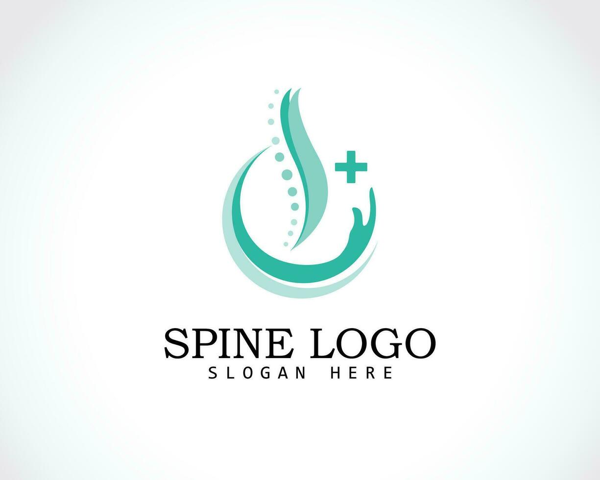 spine logo creative health care hand design concept clinic vector