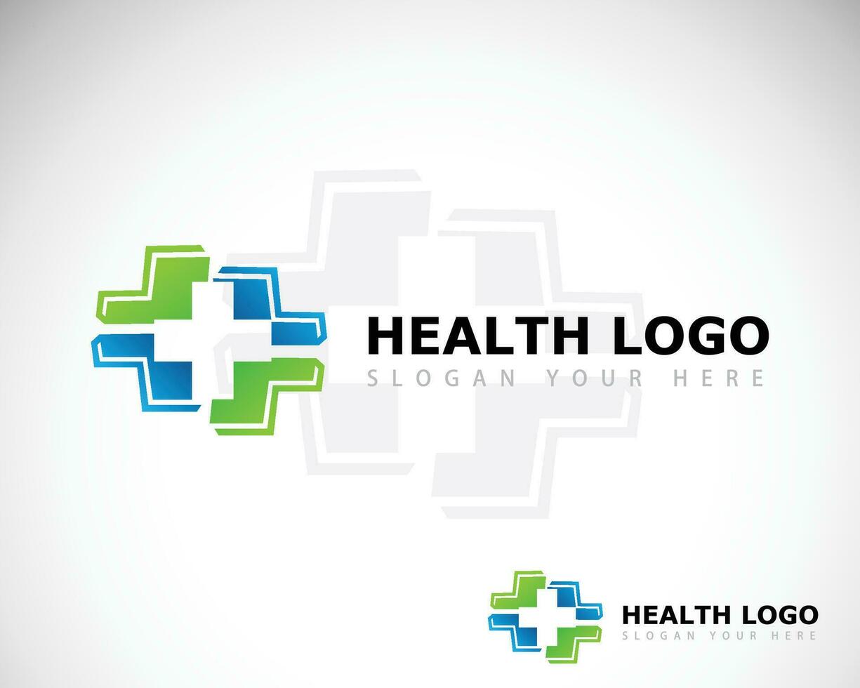 salud logo creativo diseño color moderno firmar símbolo médico clínica más vector