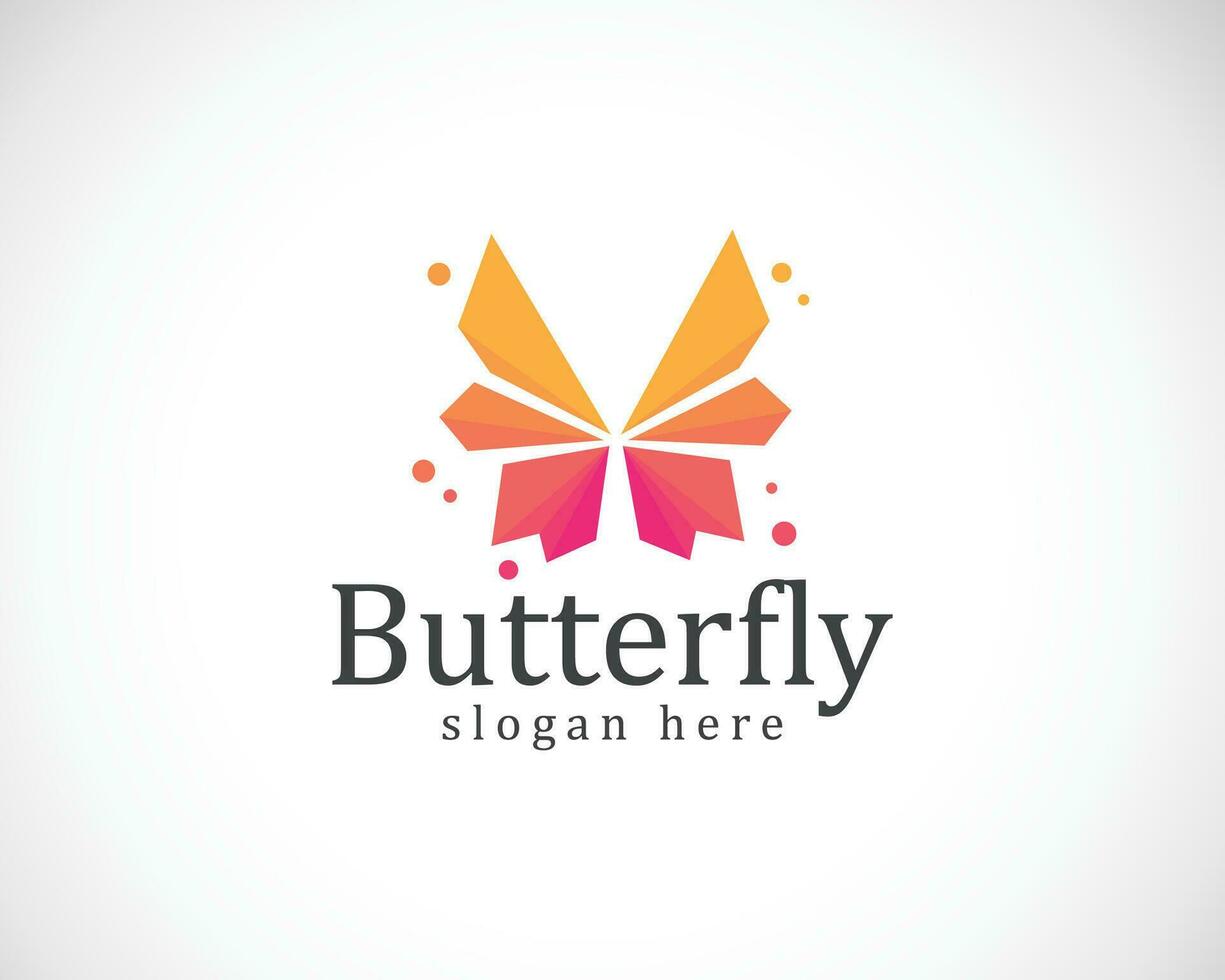 butterfly logo creative color modern brand design template business illustration vector