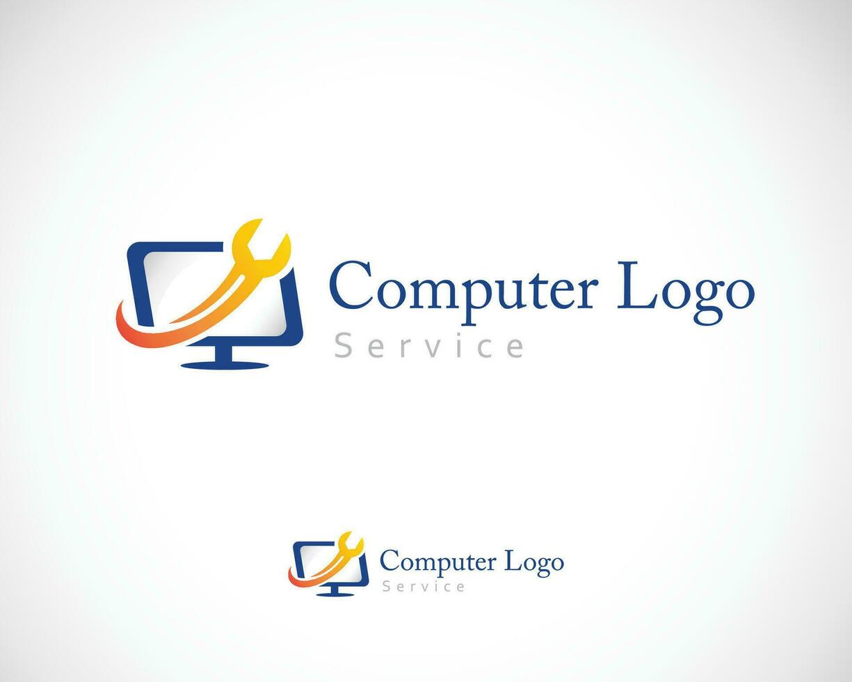 computadora logo creativo diseño modelo Servicio opción diseño concepto vector