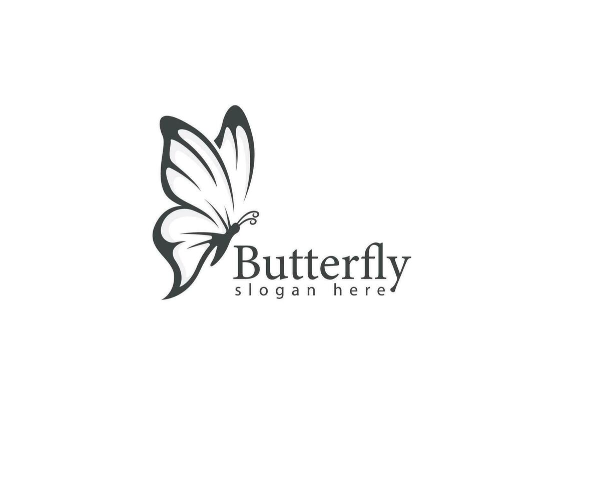 butterfly logo creative design black  animal illustration vector