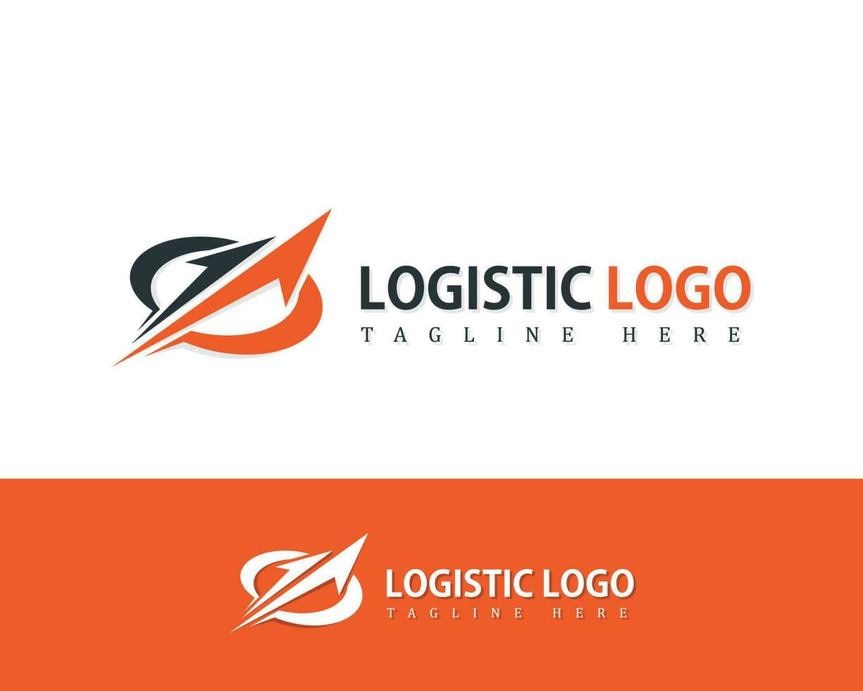 logistic logo creative arrow sign symbol business finance growth market vector
