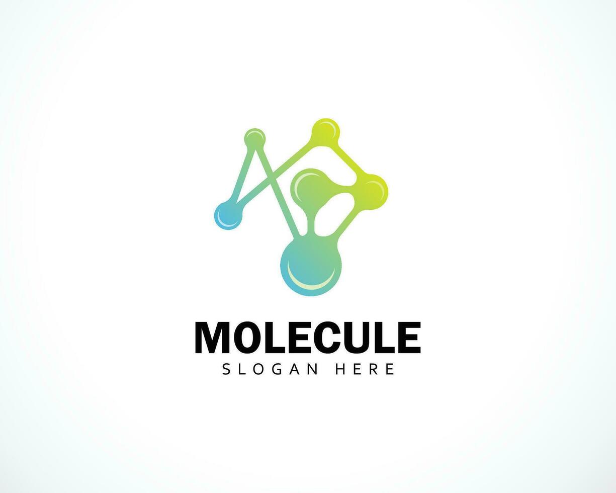 molécula logo creativo Ciencias laboratorio educación tecnología conectar gen salud vector