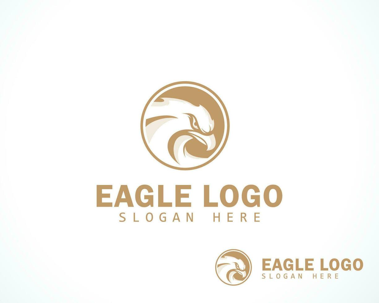 eagle logo creative emblem head animal angry power design team vector