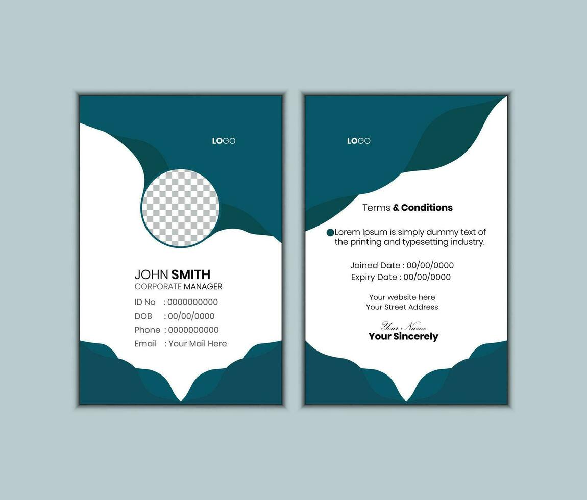 Modern and clean business id card template. vector