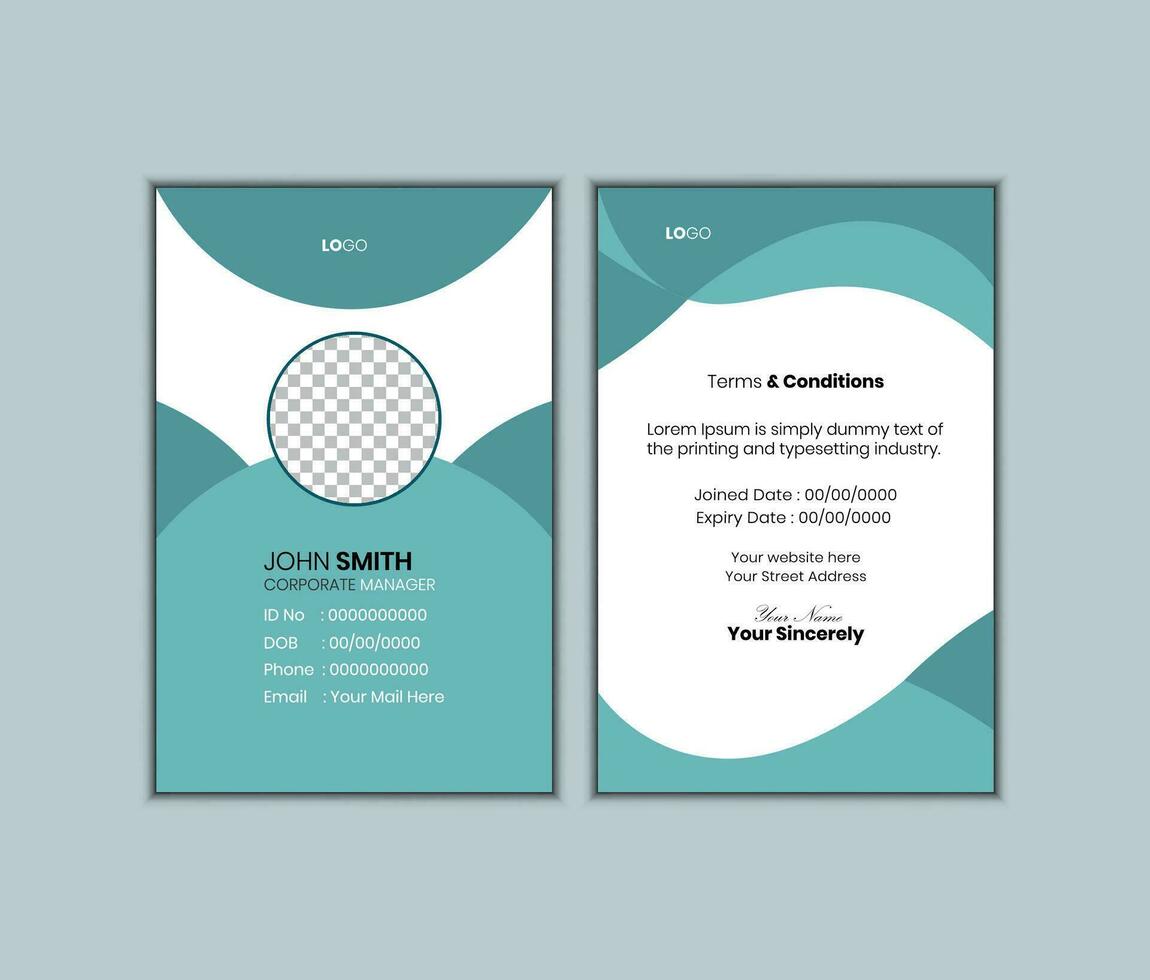 Modern and clean business id card template. vector