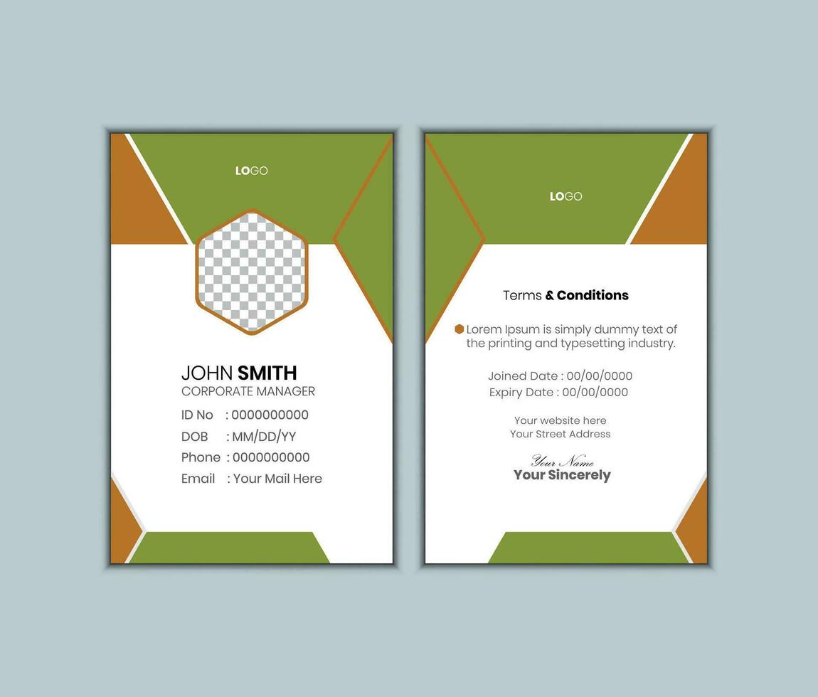 Modern and clean business id card template. vector