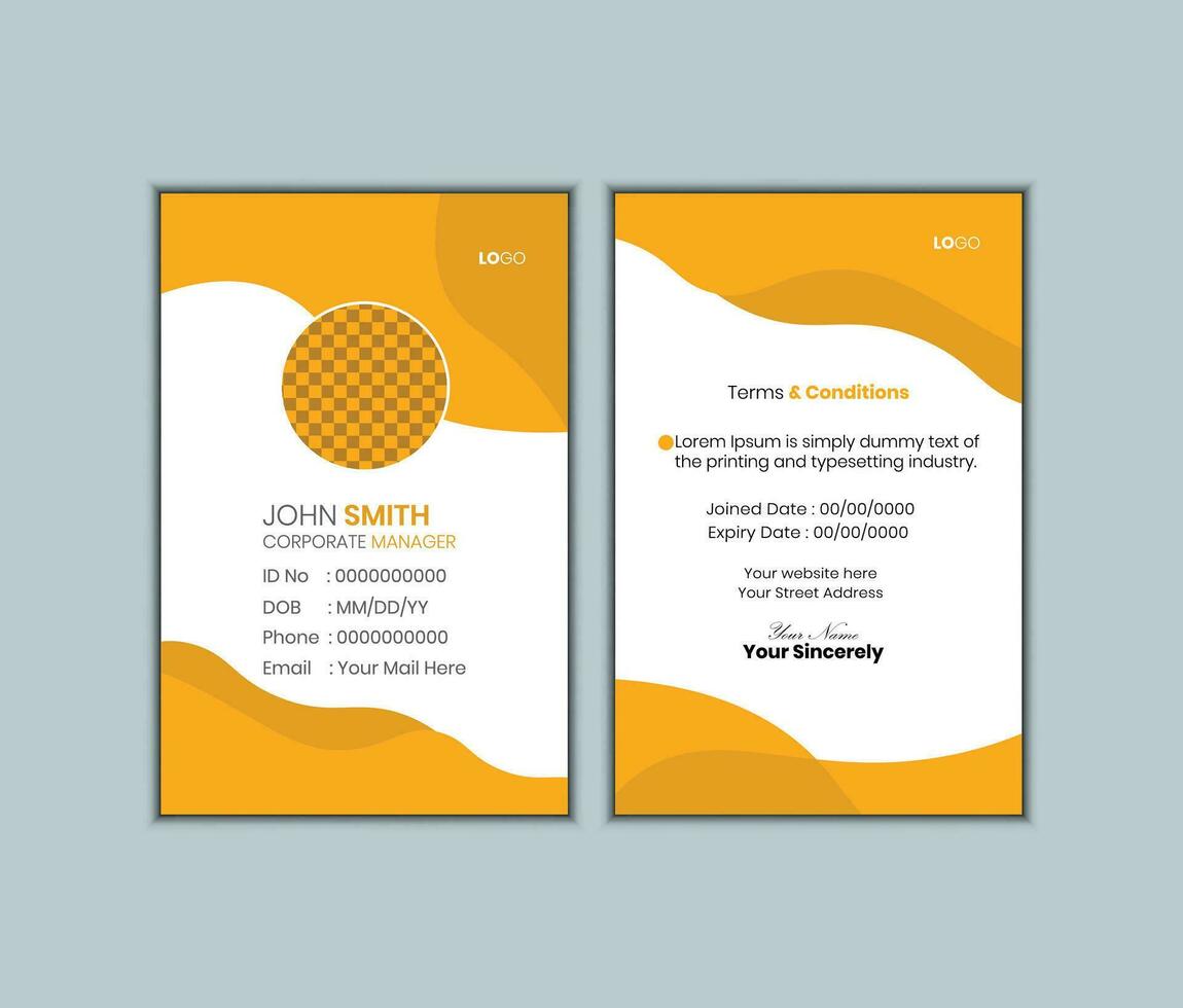 Modern and clean business id card template vector