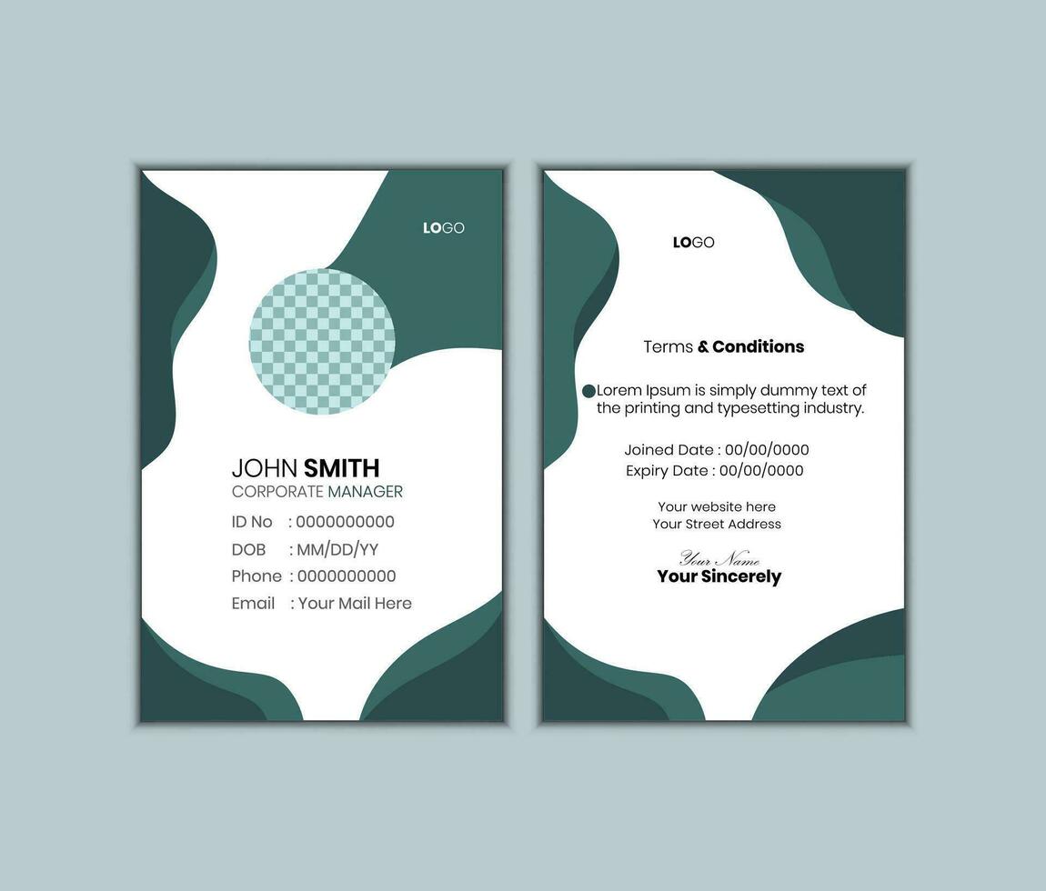 Modern and clean business id card template vector