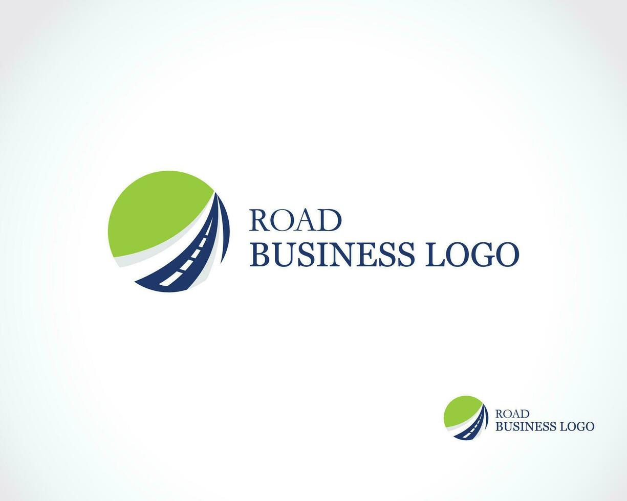 Road business logo creative circle design concept sign symbol emblem vector