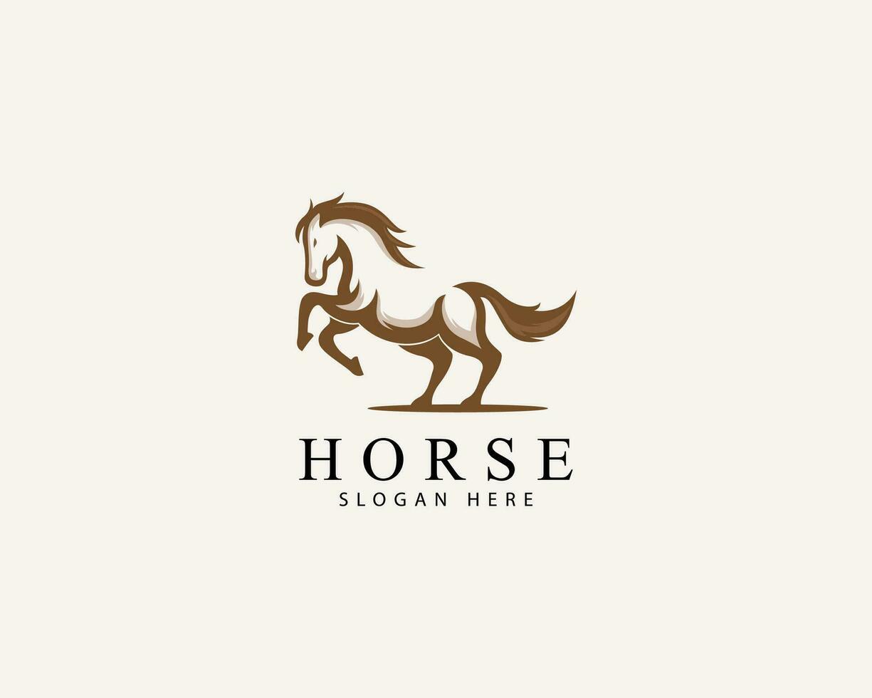 caballo logo creativo diseño vector animal espíritu correr poder firmar símbolo negocio