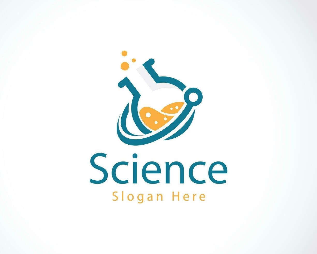 science logo creative bio tech logo education science technology lab molecule design concept vector