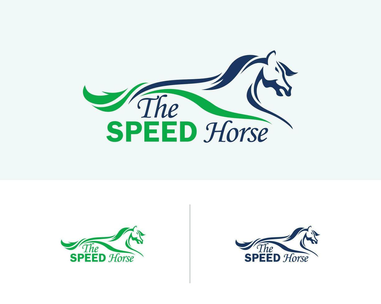 Horse logo design speed run design minimalist,sport champion design concept vector