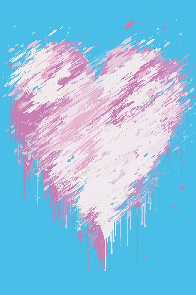 Love Heart Beautiful Abstraction - Wallpaper, Poster, Banner Decoration Backdrop vector