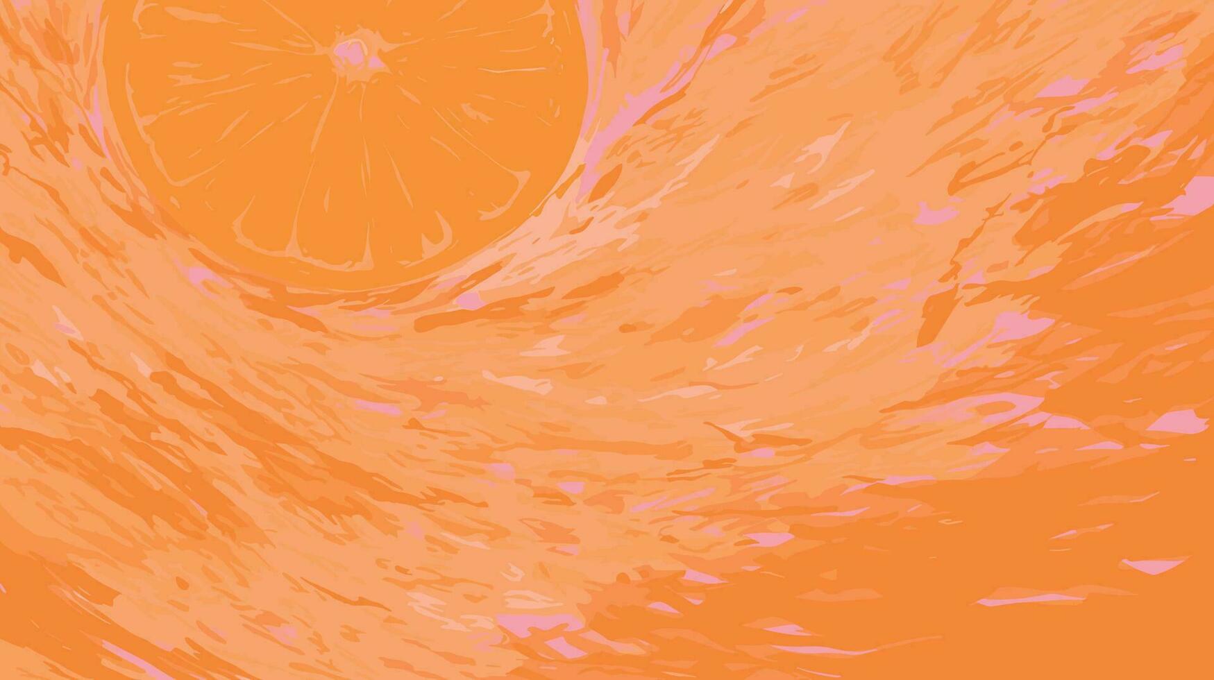 Juicy Orange Mango Background for card, poster, banner, wallpaper decoration vector