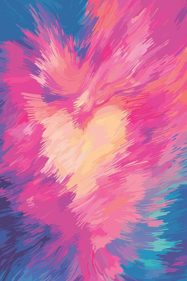 Love Heart Beautiful Abstraction - Wallpaper, Poster, Banner Decoration Backdrop vector