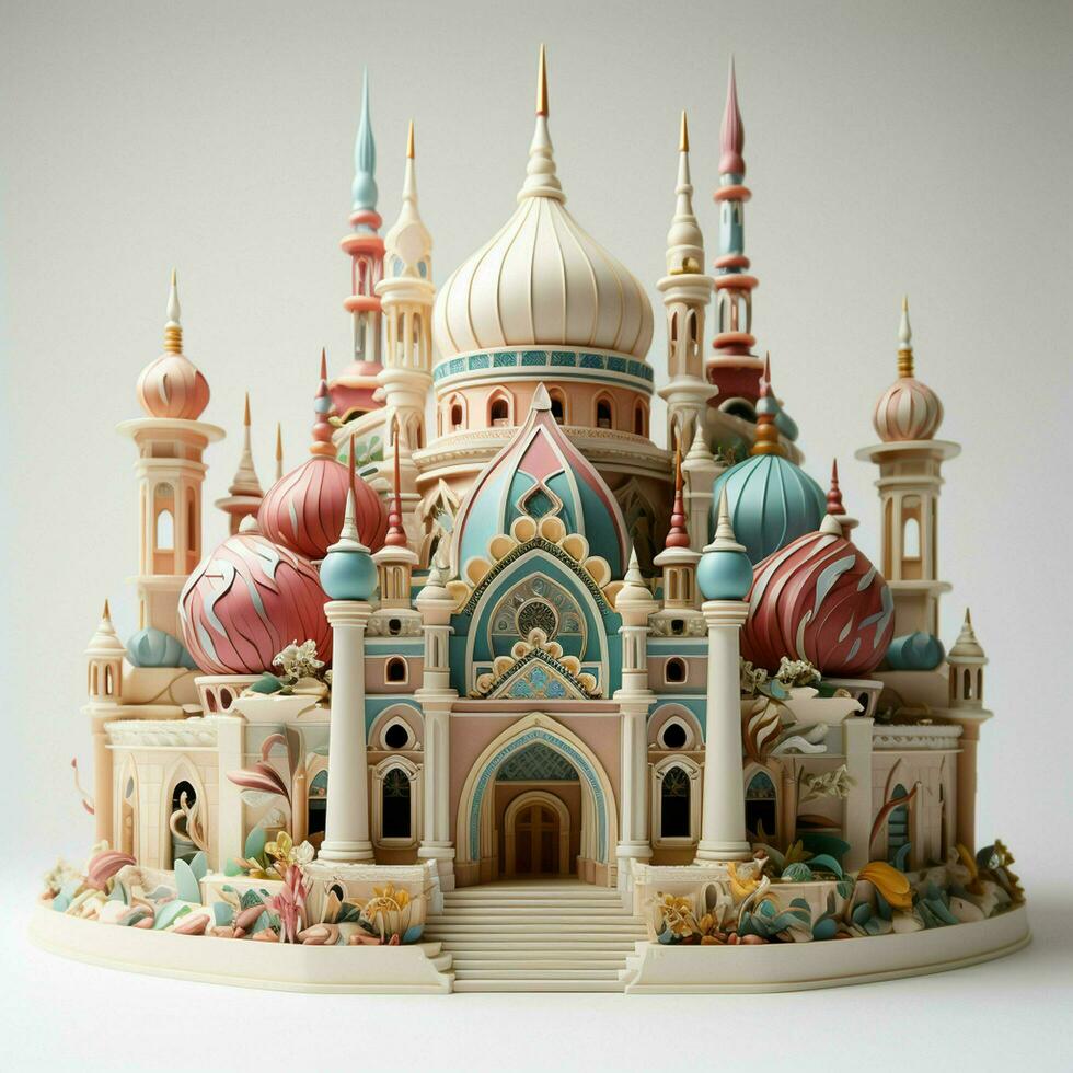 AI generated Islamic Ramadan concept sculpture photo