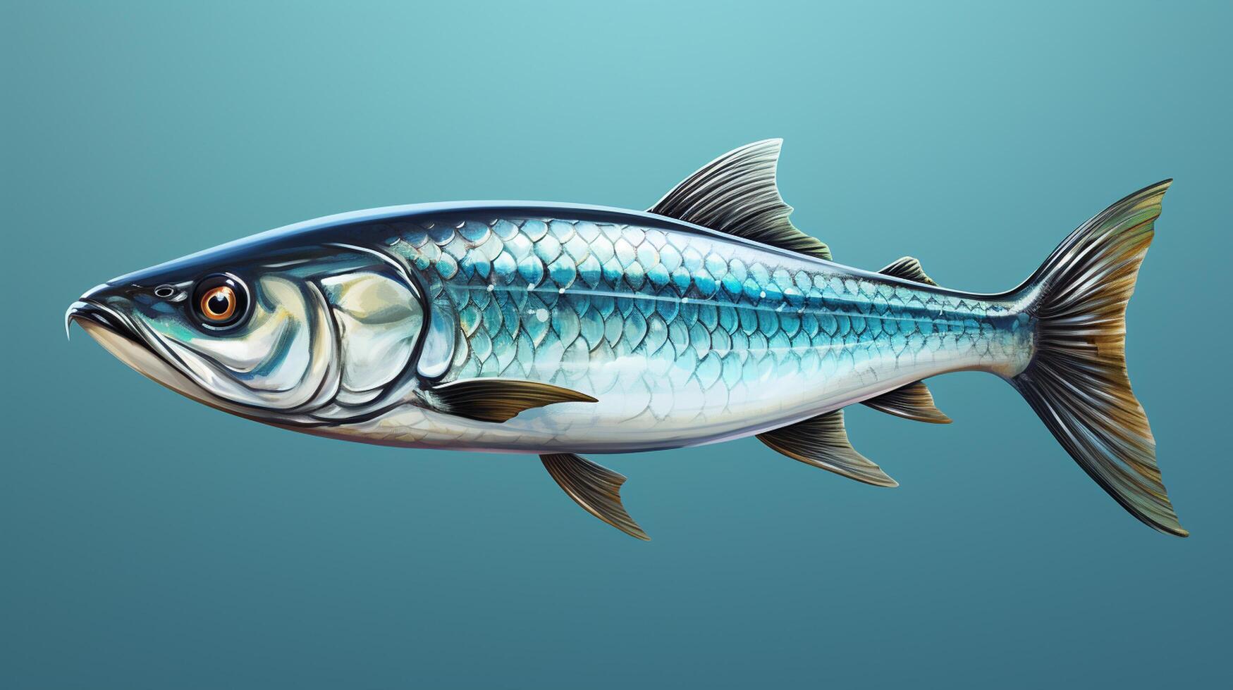 AI generated Mackerel fish healthy fresh background photo