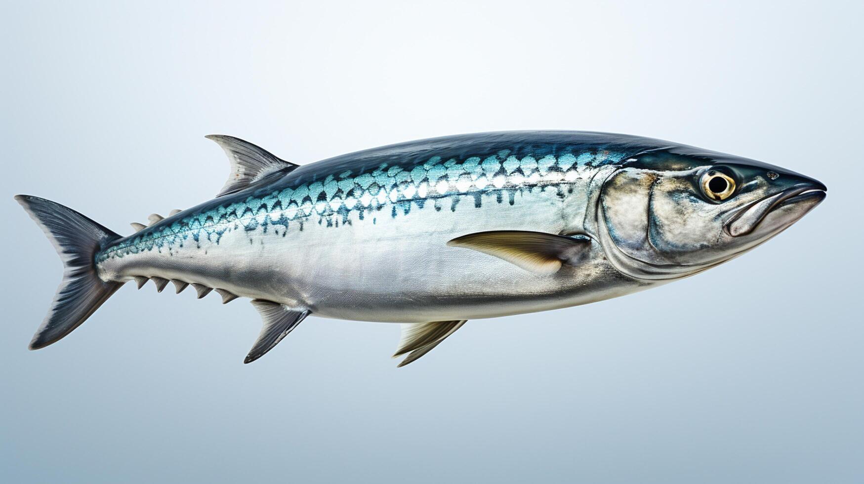 ai generado caballa pescado sano Fresco antecedentes foto