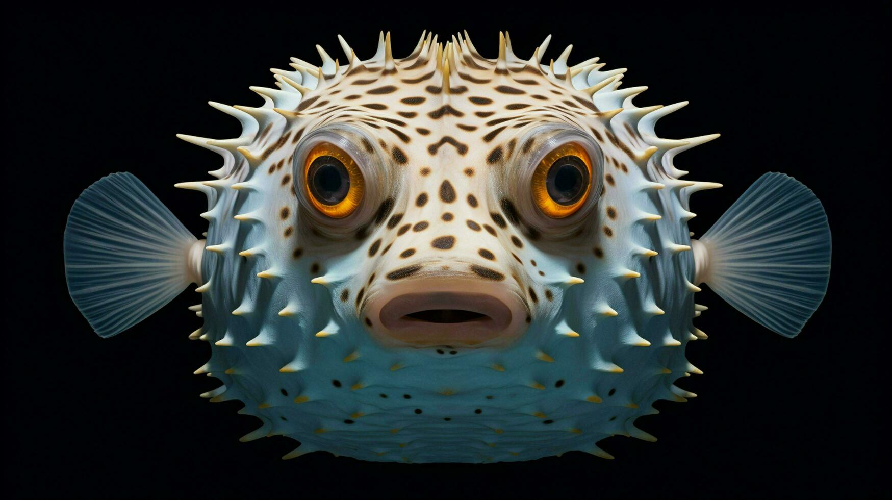 AI generated Nature Pufferfish full view photography photo