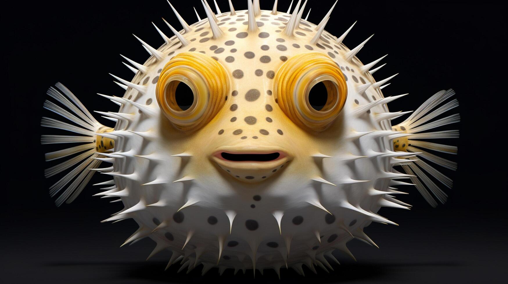 AI generated Nature Pufferfish full view photography photo