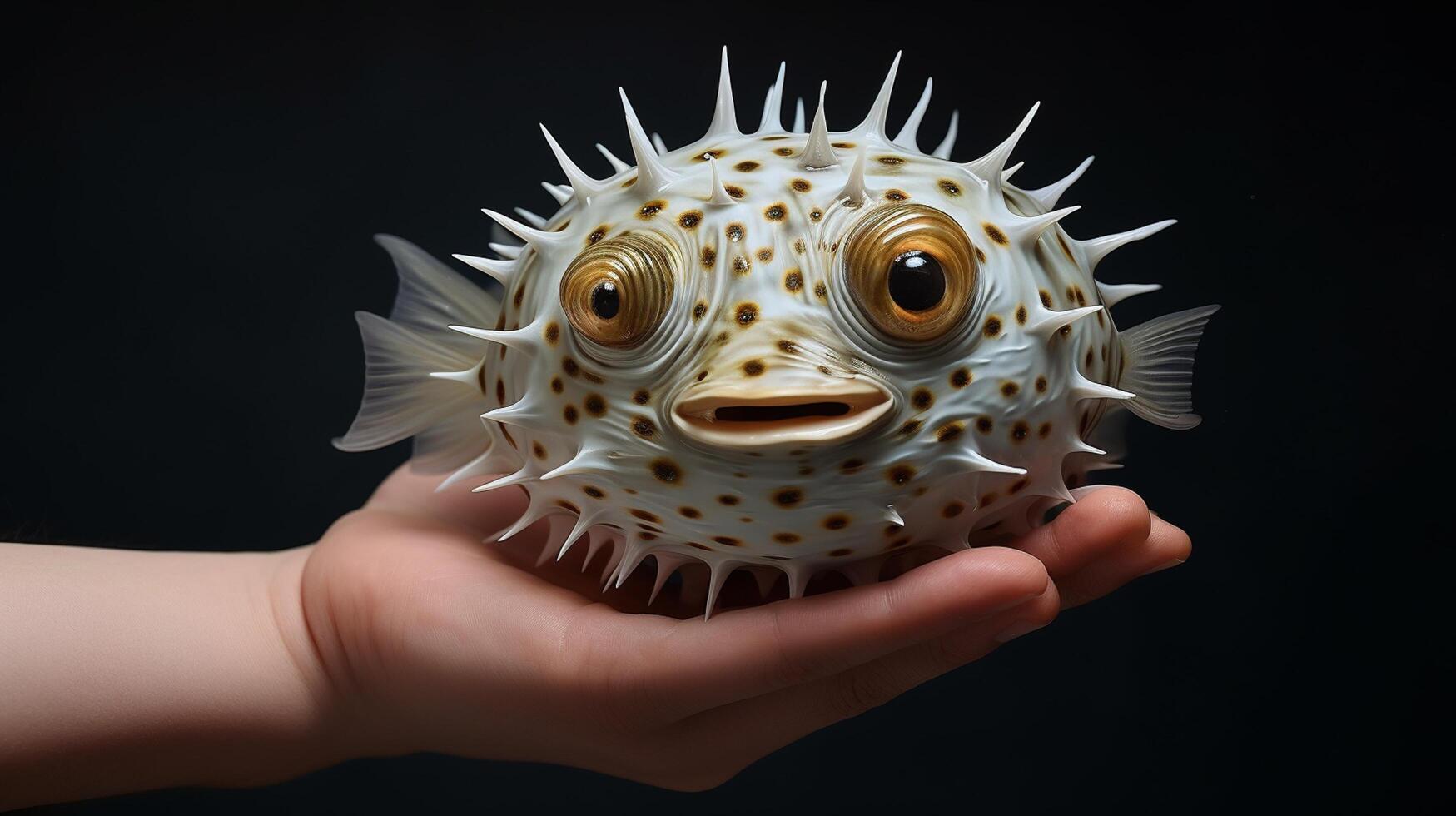 AI generated Nature Pufferfish full view photography photo