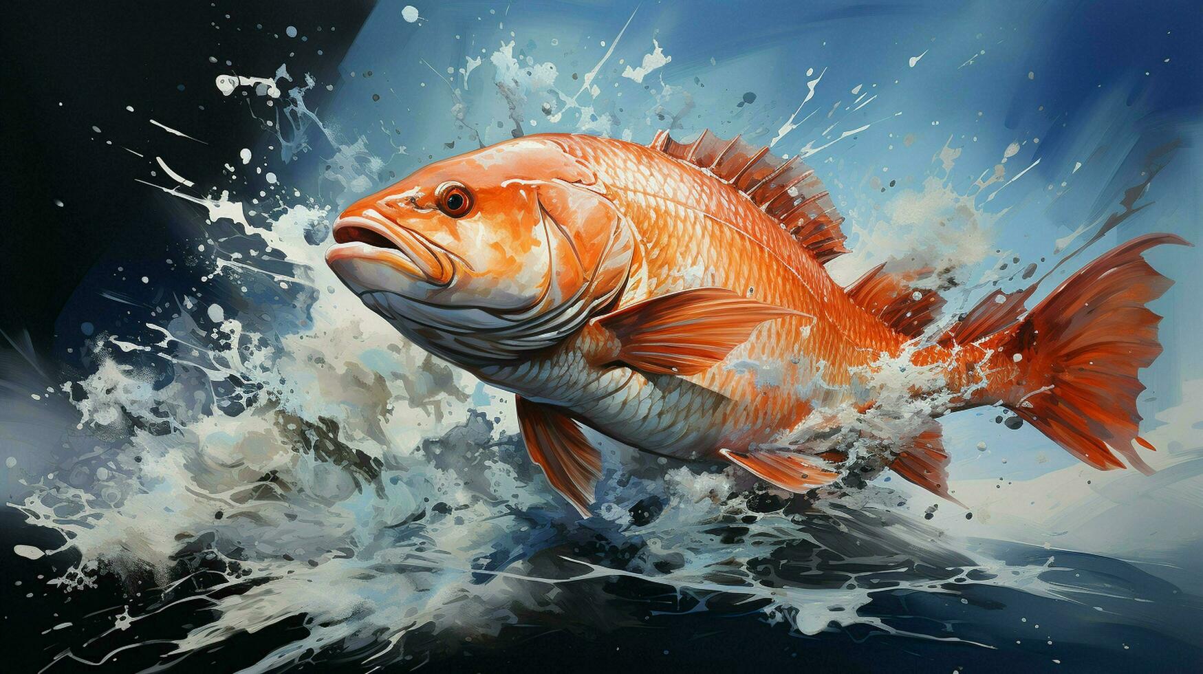 AI generated Nature Redfish photography photo