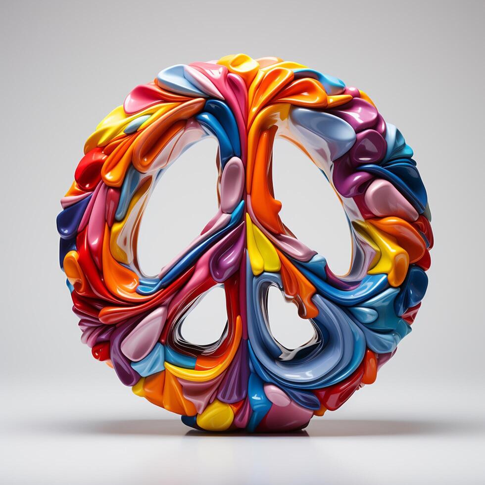 AI generated peace online pen Icon sculptur photo