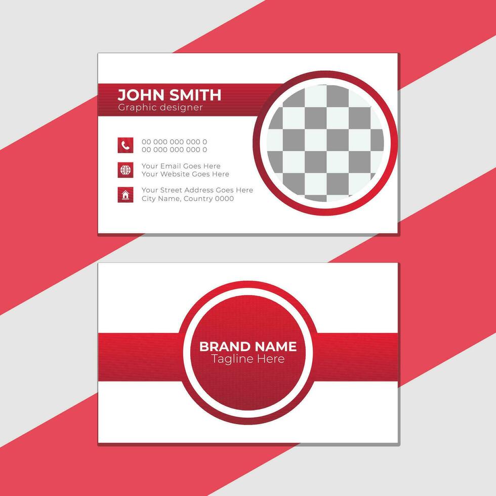 Simple vector business card template