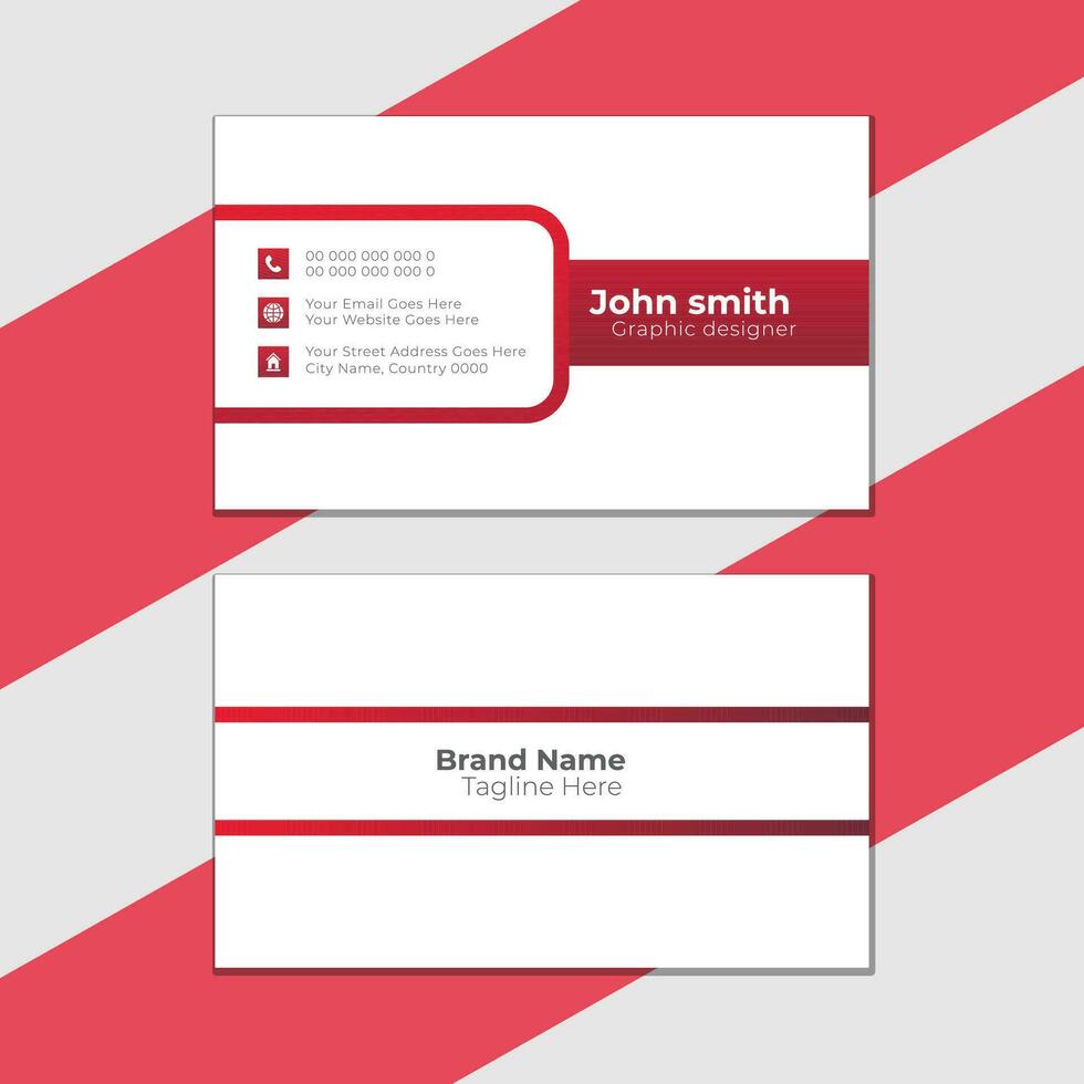 Vector clean style modern business card design template