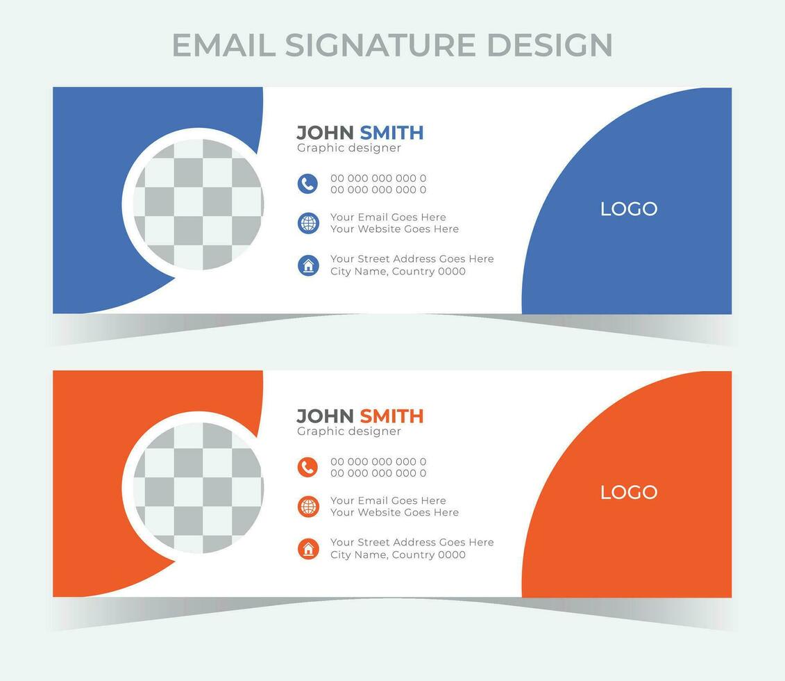 Email signature template design vector