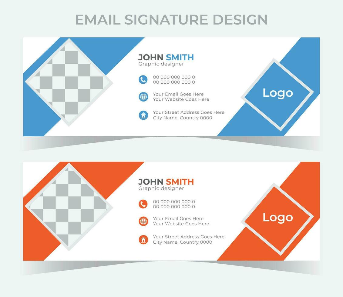 Vector Email signature template and profile cover design