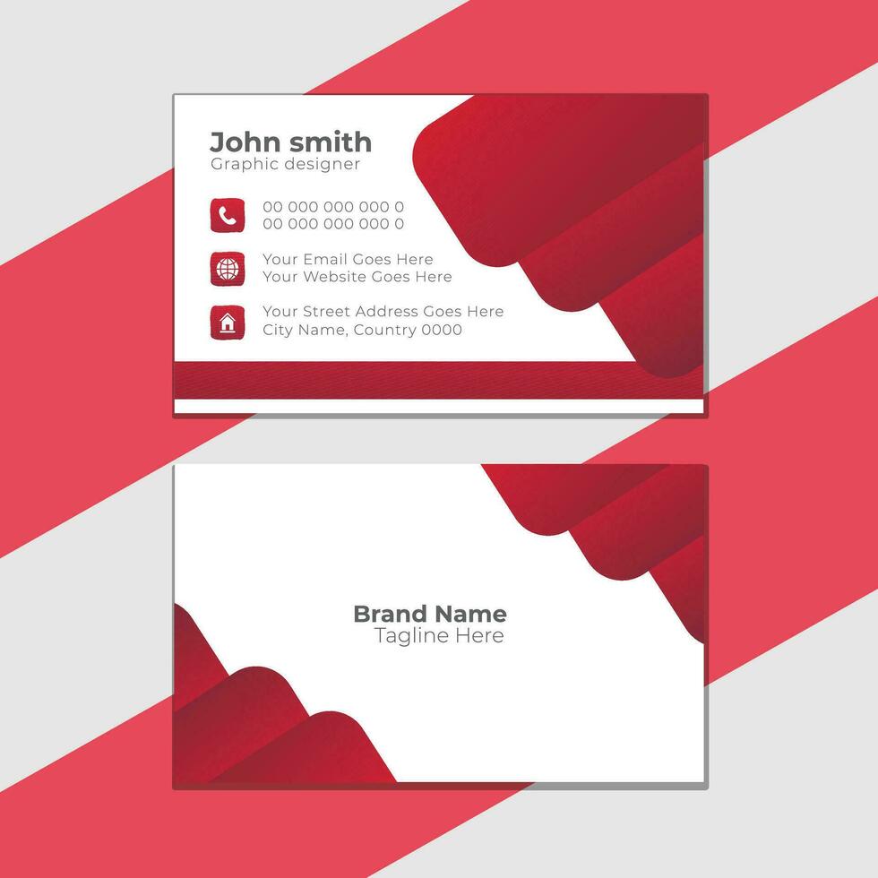 Vector clean style modern business card template