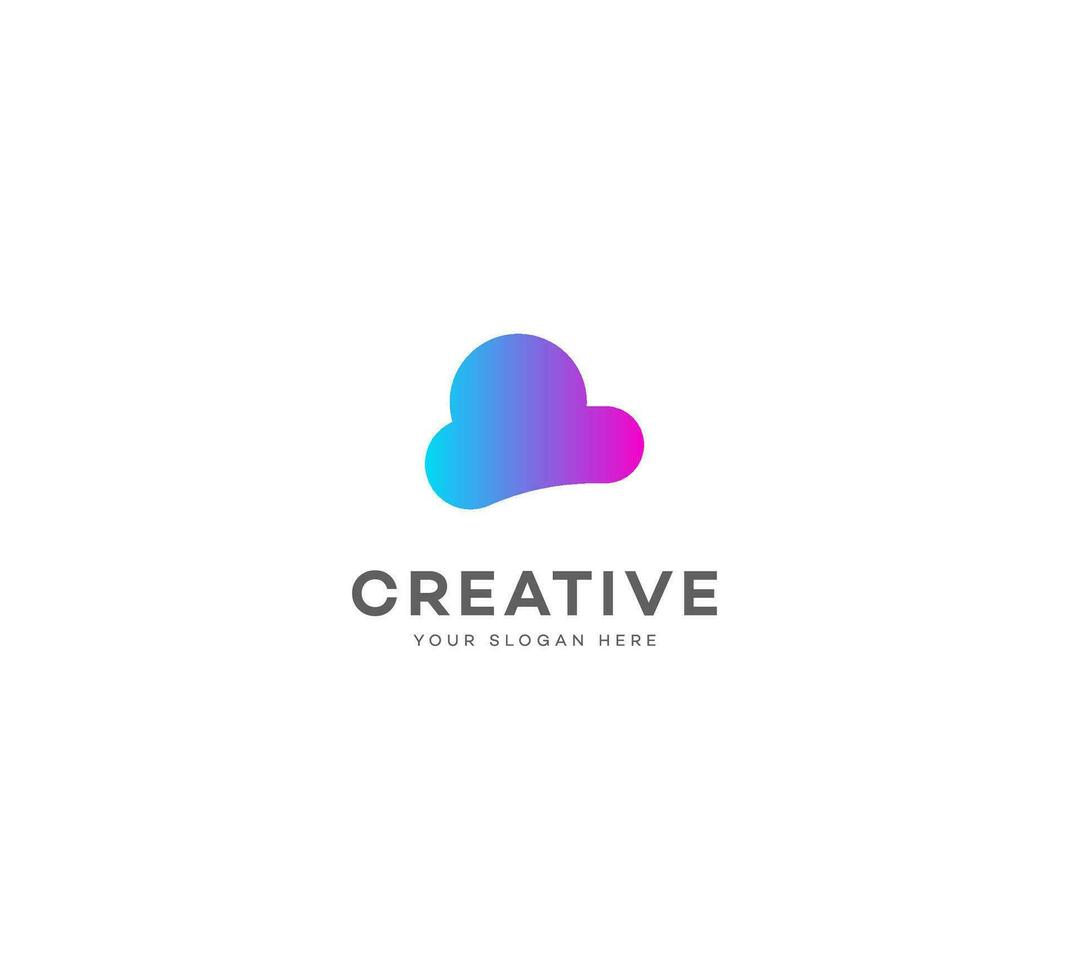 creativo nube logo vector