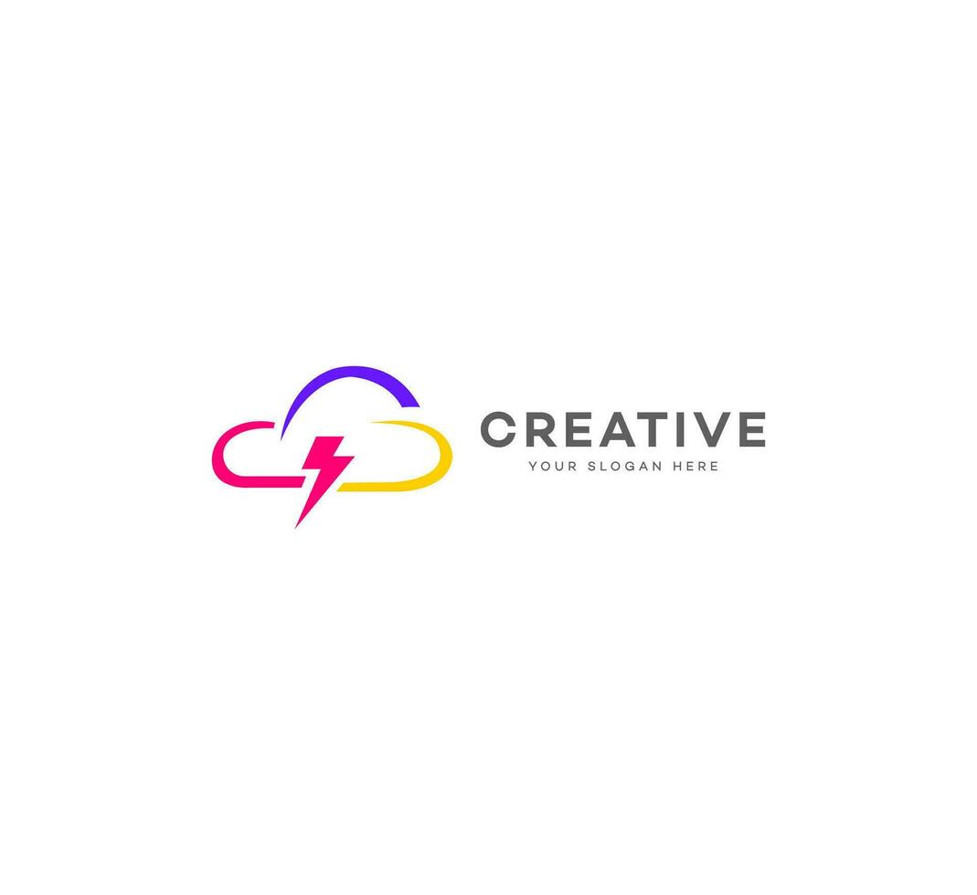 creativo nube logo vector