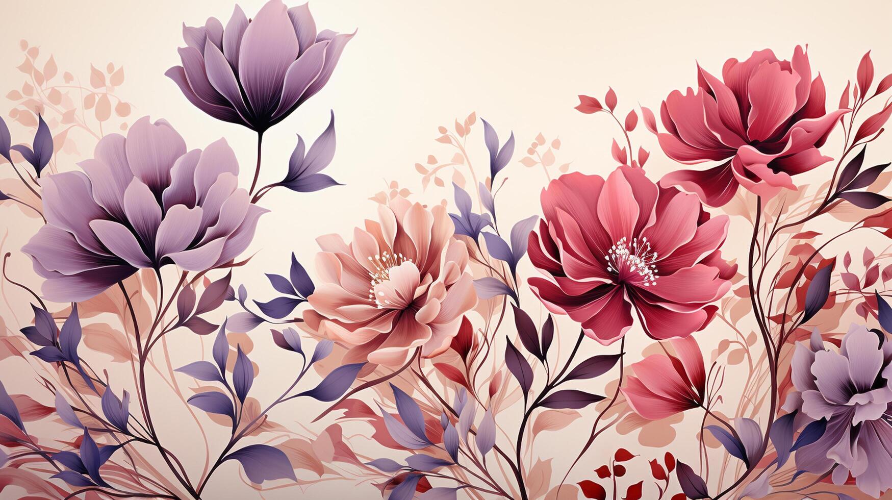 AI generated flower pattern high quality photo