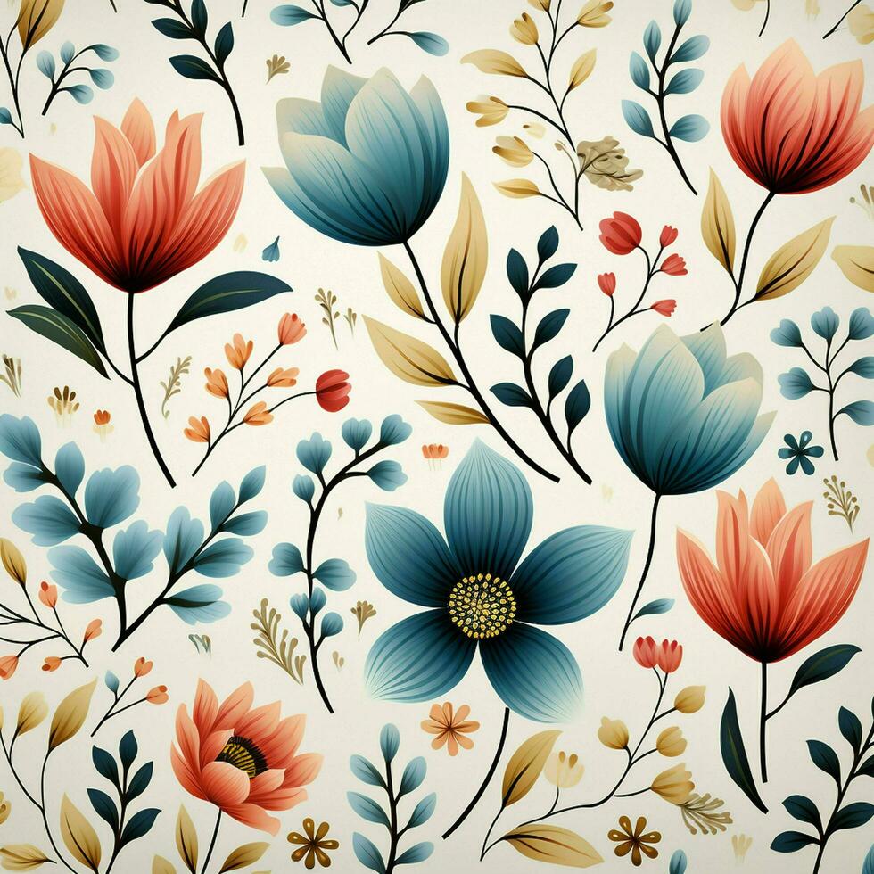 AI generated flower pattern high quality photo