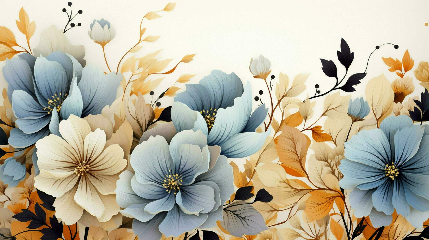 AI generated flower pattern high quality photo