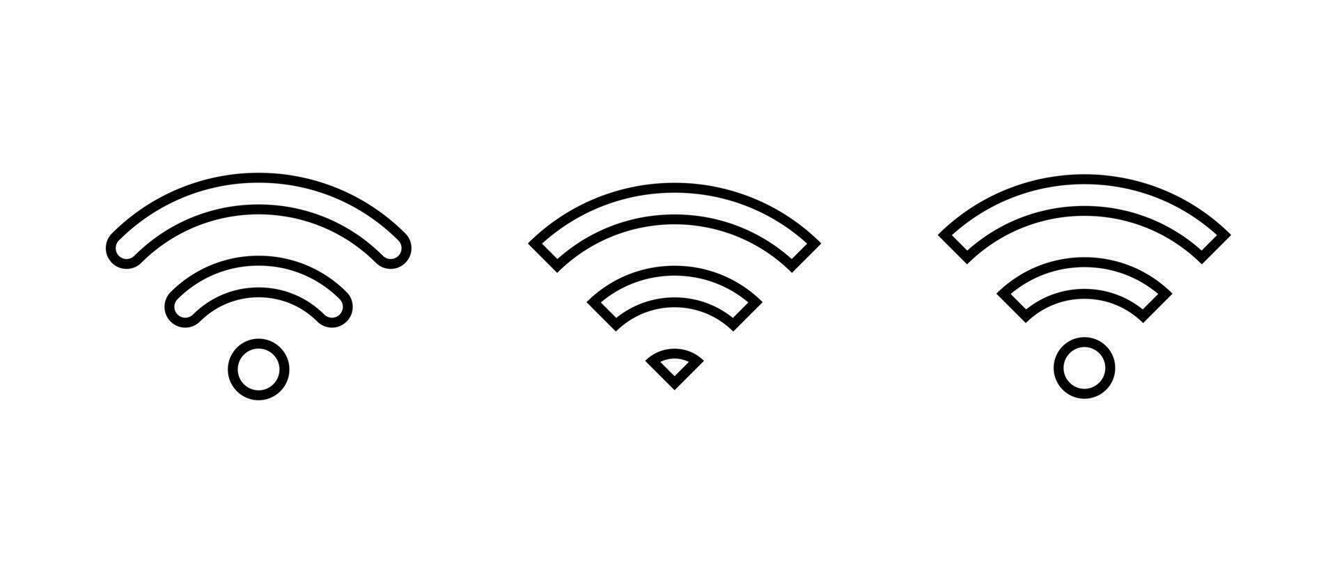 Wifi line icon. Wireless connection network symbol vector