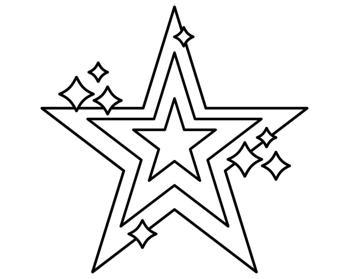 Exclusive benefits icon black and white - star vector