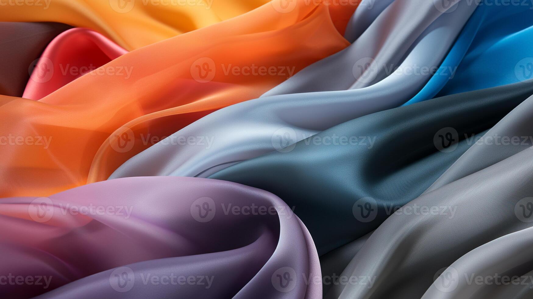 AI generated fabrics vibrant neon background photo