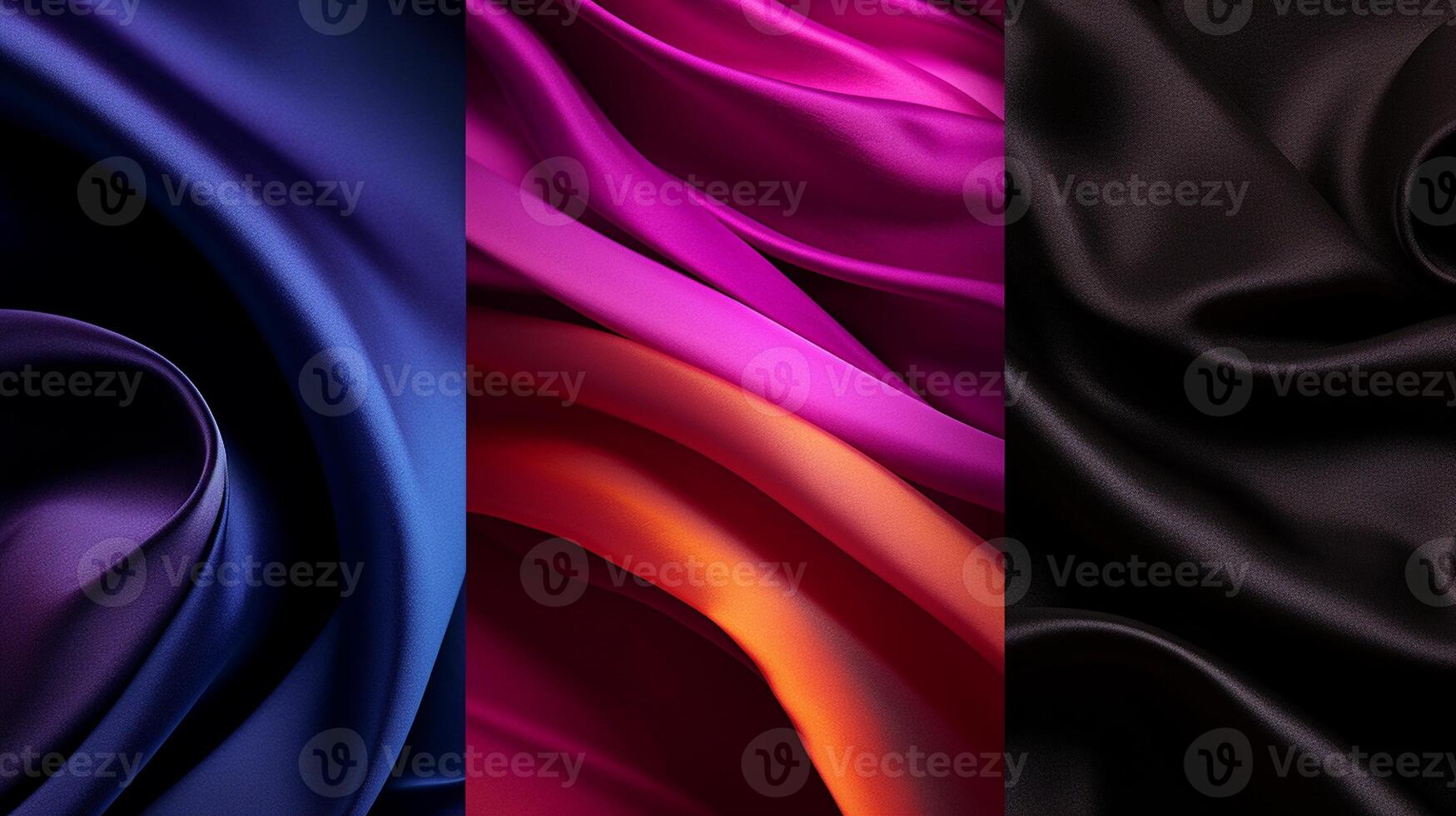 AI generated fabrics vibrant neon background photo