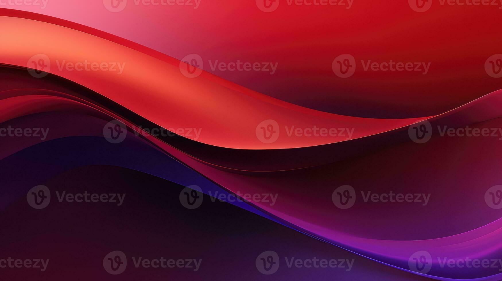 AI generated red and purple color wavy lines abstract background photo