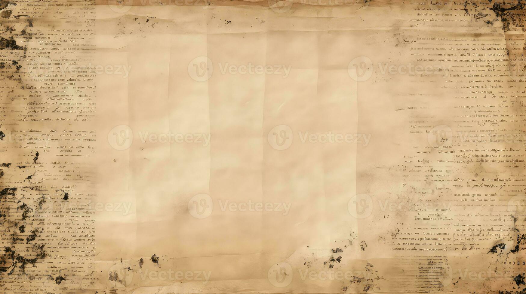 AI generated Vintage old paper background with copy space photo